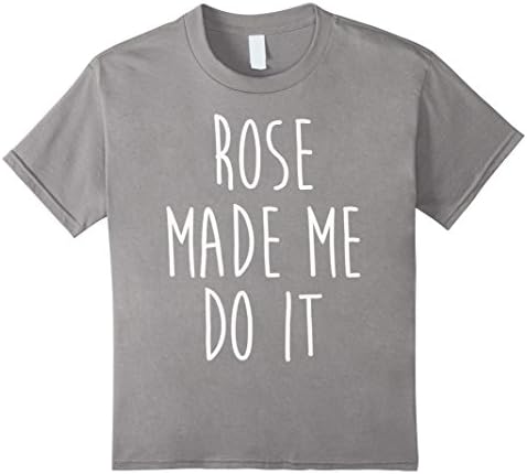 Kids Crew Neck T-shirt| Rose Made Me Do It 10 Slate