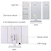 LED Lighted Makeup Mirror, Tri-fold Travel Mirror 1x/2x/3x Magnification 24-LED Vanity Mirror with Touch Dimmer, Brighter and 180-Degree Rotation, USB Cable or Battery Powered