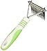 Andis 66050 De-Matting Rake with 10 Blades - Grooming Brush with Safety Edges & Promotes Healthy Skin & Coat - Non-Slip Handle, De-Shedding & Perfect for Long-Haired Breeds, Green, 7.5