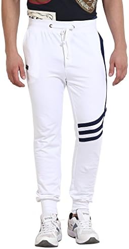 wear your mind White Poly Cotton Track Pants for Men WL52.1