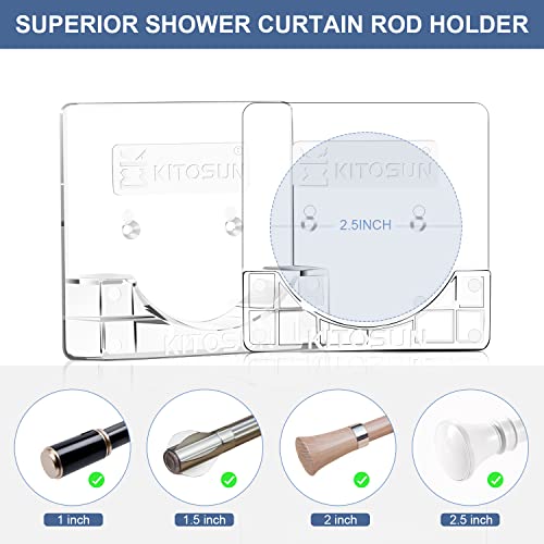Adhesive Shower Curtain Rod Holder Kitosun Wall Mount Bathroom