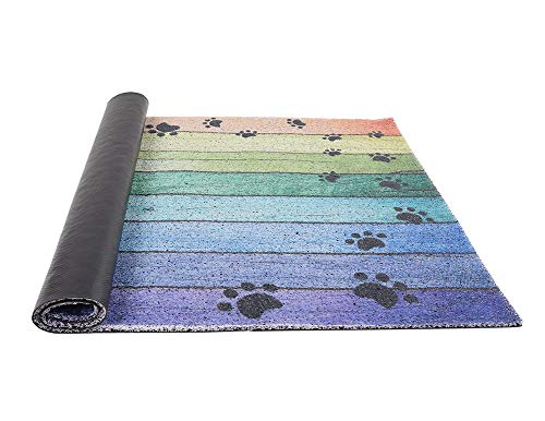 Darkyazi 23.6" x 35.4" Colorful Doormats Entrance Front Door Rug Funny Outdoors/Indoor/Bathroom/Kitchen/Bedroom/Entryway Floor Mats,Non-Slip Rubber (Dog paw Print)