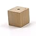 Mylittlewoodshop Pkg of 100 - Bead Square - 1/2 inch in Diameter with 5/32 Hole Unfinished Wood (WW-BE3030-100)
