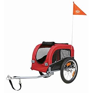 TRIXIE Pet Bike Trailer, Dog Bicycle Trailer, Foldable, Easy to Assemble