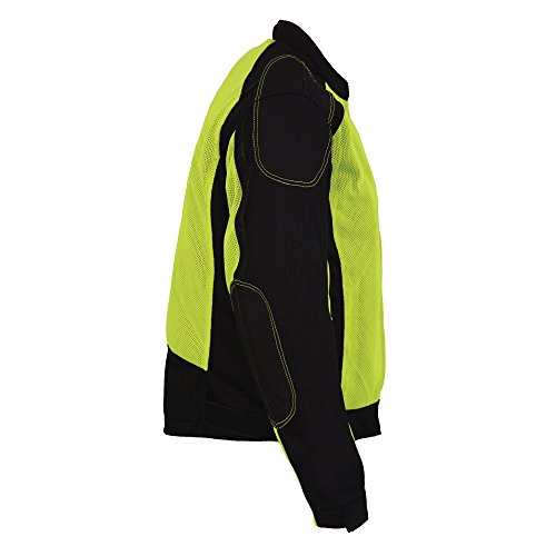 Milaukee Performance-Men's High Visibility Mesh Racer Jacket w/ Removable Rain Jacket Liner-BLK/NEON GREEN-MD