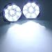 LEMONBEST 2 x Cool White Car Auto Round LED Daytime Running Light 9 Leds 12v DC Car Charger Driving DRL Fog Lamp