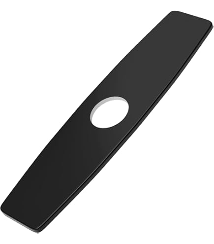 COOLWEST Black Hole Cover Deck Plate For Bathroom Or Kitchen Sink Faucet 10 Inch Stainle