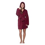 WallFlower Womens Plush Warm and Cozy Printed Hooded Robe