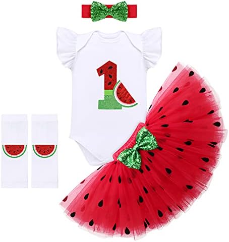 ODASDO Baby Girl's Fruit Theme 1st 2nd Birthday Party Cake Smash Outfit  Romper Skirt Headband Leg Warmers 4pcs Set, Red - Watermelon 1, 1T price in  Saudi Arabia | Amazon Saudi Arabia | kanbkam