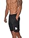 YoungLA Men's Yoga Running Shorts w/ Zipper Pockets Black Medium