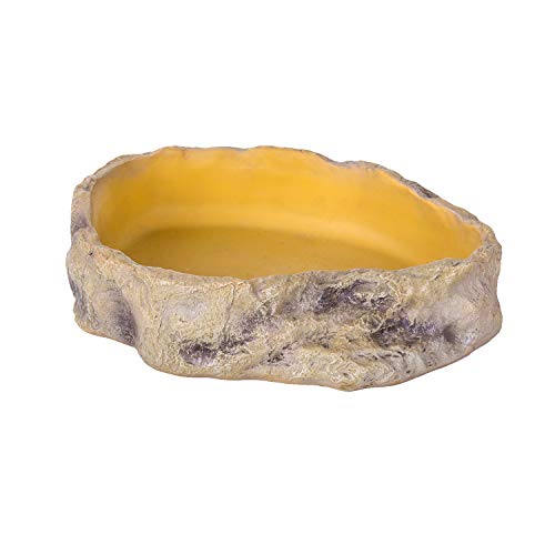 REPTIZOO Reptile Water Bowl Terrarium Water Dish Food Feeding Bowl for