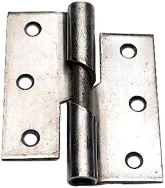 Merriway BH03853 (2 Pcs) Self Colour Left Hand Steel Rising Butt Hinge, 75 mm (3 inch) - Pack of 2 Pieces