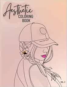 Amazon - Aesthetic Coloring Book: Vol. 2, Coloring Book For Teens And ...