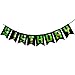 Pixel World Party Decoration Happy Birthday Banner For Gaming Boy Supplies Bunting