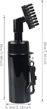 FUZVOL Golf Club Brush Groove Cleaner with Water Spray Hook Black view 2