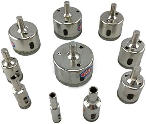 10PCS Diamond Dust Hole SAW Drill BIT for Ceramic Tile Marble Rock Porcelain