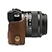 MegaGear Canon EOS M100, M200 (15-45mm) Ever Ready Leather Camera Case and Strap, with Battery Access - Dark Brown - MG1326