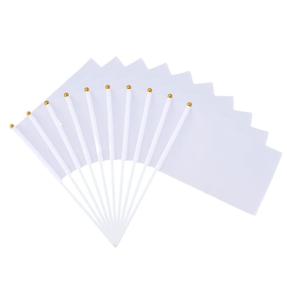 SOIMISS 20pcs Portable Hand-cranked Waving Flag Commanding Referee Flag for Racing Banner for Outdoor Sports Events