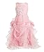 FAIRY COUPLE Girl's Organza Ruffle Flower Girl Pageant Communion Dress K0073