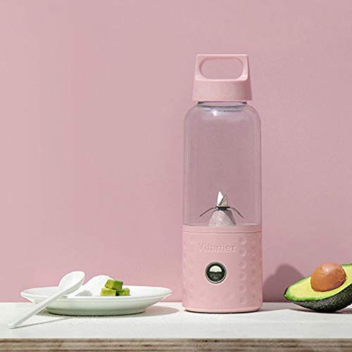 Multipurpose Charging Juicer Extractor Mode Portable Small Household Blender USB Low Noise Egg Whisk/Juicer/Food Sharp Cut Mixer,Pink