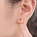 Ear Stud JETO Stainless Steel Ear Stud Piercing Studs Earrings For Women/Men Ear studs Round Cubic Zirconia Inlaid