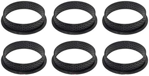 Etase 6Pcs Round Shape Mousse Circle Cutter Decorating Tool French Dessert DIY Cake Mold Perforated Ring Non Stick Bakeware Tart