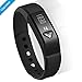 EFOSHM Fitness Tracker Wristband Watch Bracelet Upgraed K5 Plus Wireless Activity and Sleep Monitor Pedometer for Men Women Boys Girls Ladies Man Iphone Sumsung HTC (Black)