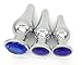 Sexysamba Tapered Butt Plug Metal Jewel Anal Trainer Woman Adult Pleasurable Sex Play Fetish Toy for Beginners Anal Starter Training,(1 Pc Large,Blue)