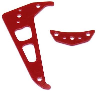 Xtreme Racing G-10 Tail Fin Set, Red: T-Rex 250