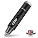 Nose Hair Trimmer for Men Women Rechargeable Nostril Nasal Hair Clippers Powerful Motor Won't Break Aluminum Body Black