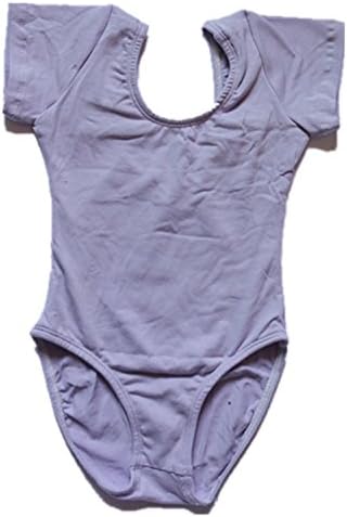 Balletgirls Kids Girls' Rhythmic Gymnastics Short Sleeve Leotard For Light Purple 6T Size