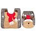 Xiuban Christmas Decoration 2 Pieces Bathroom Rug Mat Set, Christmas Snowman Toilet Seat Cover Bath Mat Lid Cover- Bathroom Rug + Lid Toilet Cover Set (C)