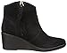 crocs Women's Leigh Suede Wedge Boot, Black, 8 M US