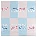 BLUE PANDA Gender Reveal Luncheon Napkins - 2-Ply 6.5 x 6.5 in Folded (13 x 13 in Unfolded) - Blue & Pink Disposable Paper Napkins 150 Count - Absorbent Tear-Resistant Party Supplies