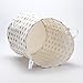 Sea Team 19.7 Inches Large Sized Waterproof Coating Ramie Cotton Fabric Folding Laundry Hamper Bucket Cylindric Burlap Canvas Storage Basket with Stylish Polka Dot Design (19.7