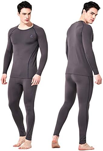 Feelvery Men's HEATPRO Active Performance Long Johns Thermal Underwear Set with Excellent Soft Warm Fleece Lined