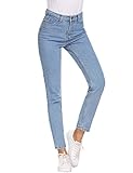 Boyfriend Jeans for Women 1980s High Waist Loose Fit Classic Straight Pants