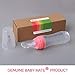 Baby Mate Silicone Food Dispensing Spoon Feeder (Pink, 4oz/120ml, for 4 Months+ Babies) - Travel Infa Infant Feeders Cereal and Squeeze with