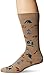 K. Bell Men's The Outdoors Novelty Crew Socks, Hiking (Khaki), Shoe Size: 6-12