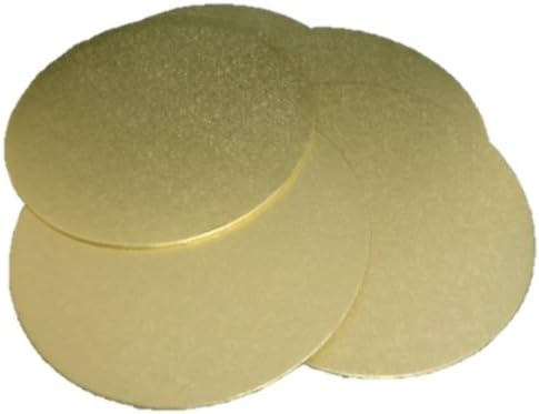 2 X Gold Round Circle Cake Boards 250mm 10" - 3mm Thick