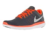 Men's Nike Flex 2016 RN Running Shoe Dark Grey/Total Orange/Black/Metallic Silver Size 12 M US