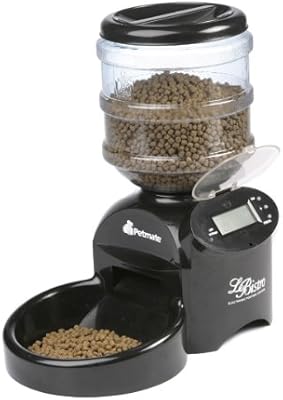 Petmate Lebistro Portion Control Automatic Pet Feeder Black 4 2