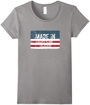 Womens Made in Silver Plume, Colorado T-shirt Medium Slate
