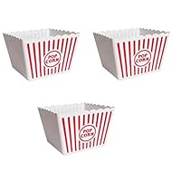 Plastic Popcorn Tub - 8.5" Square, 3 Pack by Greenbrier (3)