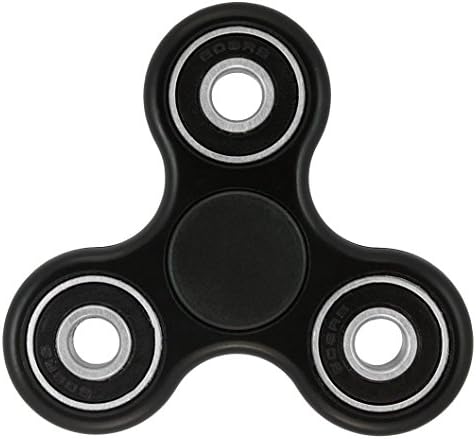 Tri-Spinner Fidget Toy With Premium Hybrid Ceramic Bearing ,Fidget Spinner ,Best Stress Reducer Relieves ADHD ,Anxiety,Boredom and Hand Killing Time (Black)