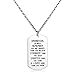 danjie To My GrandSon Dog Tag Military Stainless Steel Pendant Necklace Grandson Always Remember You are Braver Stronger Smarter than you think