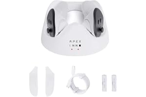 APEXINNO Compact Charging Dock charger for Meta Quest 3/3S Controllers，Wireless Charging Station Stand - Quest 3/3S Accessories, Magnetic Controller Charger Holder with 2 900mAh Rechargeable Batteries