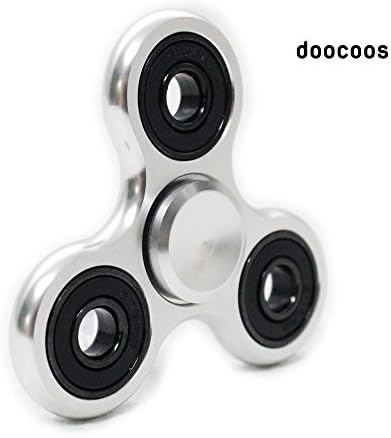 Fidget Spinner for Anti Stress and Anxiety Release. Doocoos Fast Bearings for Blazing Speed and Smoothness Hand Spinners (Aluminum Silver)