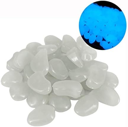 100 Pcs Glow in The Dark Pebbles Stones for Walkway Decorative Gravel Luminous Pebbles for Your Fantastic Garden or Yard/Fish Tank Decorate (Multicolor E)