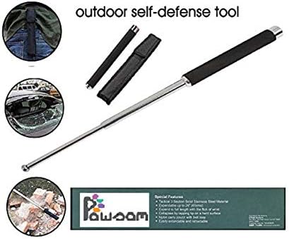 PAWSAM® Tactical Heavy Steel Stick for Camping and Trekking -Pole Pack of 2
